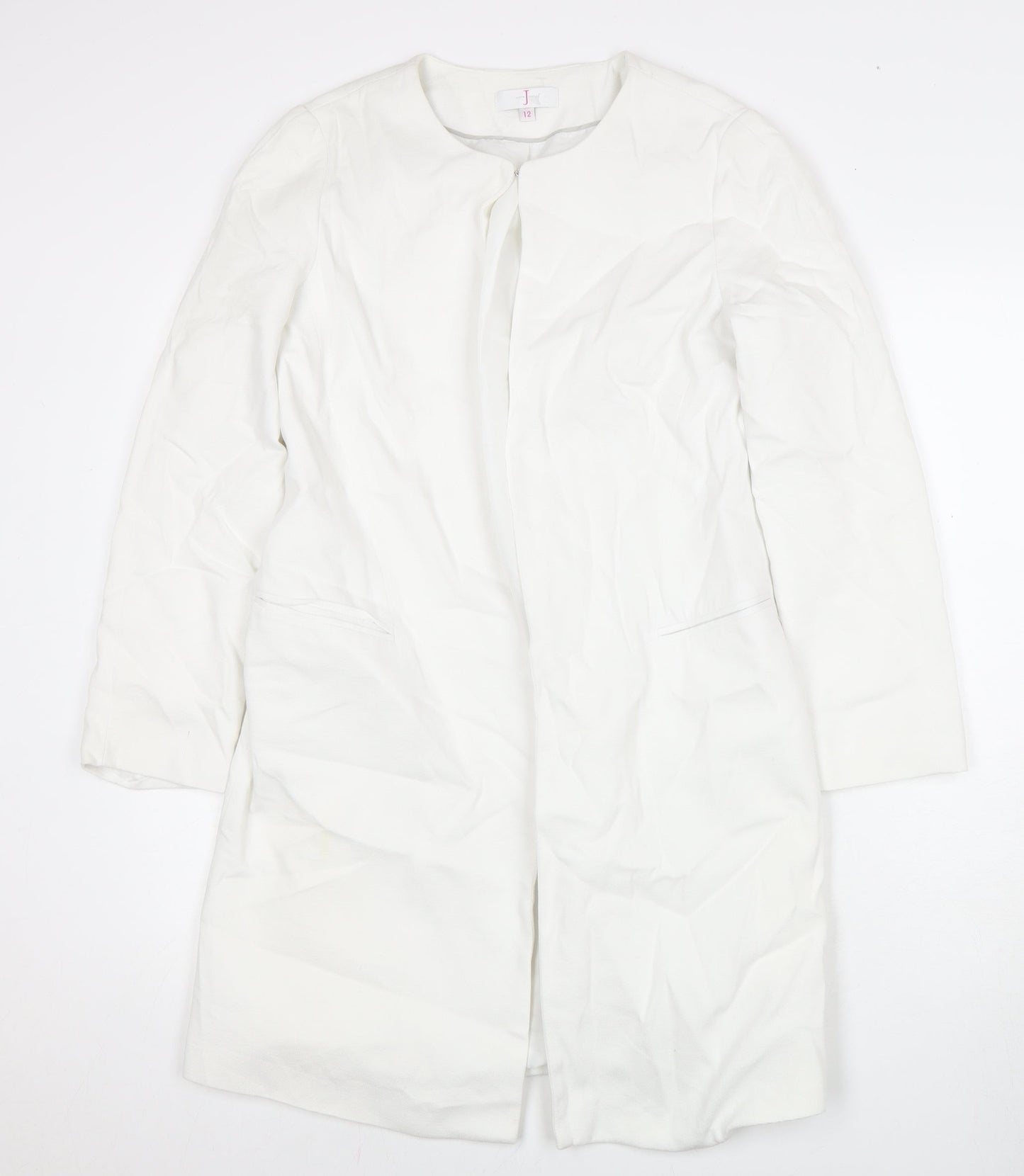 Jaeger Women’s White Mid-Length Coat Size 12