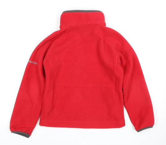 Columbia Boys Red Fleece Jacket XS - Winter Warmth