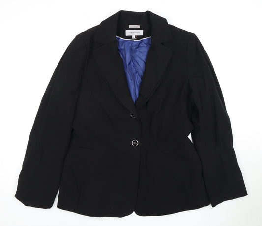 Calvin Klein Women's Black Blazer Size 12 Stretch