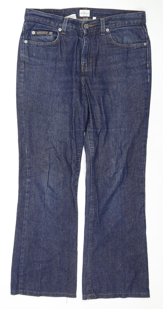 Calvin Klein Women's Blue Straight Jeans 7 Slim