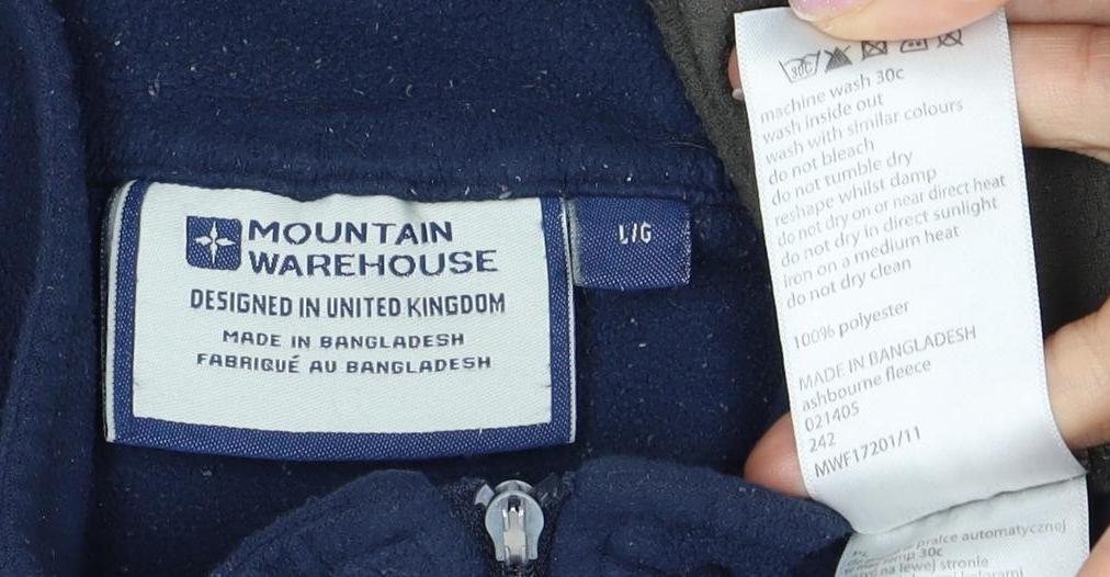 Mountain Warehouse Men's Blue Pullover Sweatshirt L