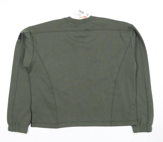 Superdry Green XS Unisex Pullover Crew Sweatshirt