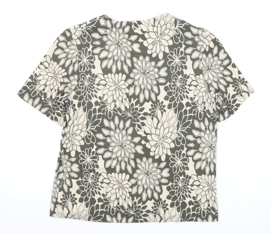 Eastex Women's Multicoloured Floral Crop T-Shirt Size 10
