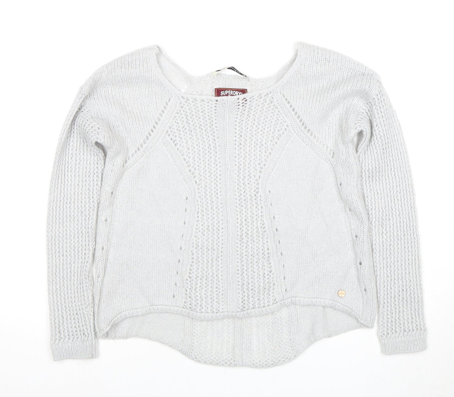 Superdry Women's Ivory XS Open-Knit Mohair Pullover