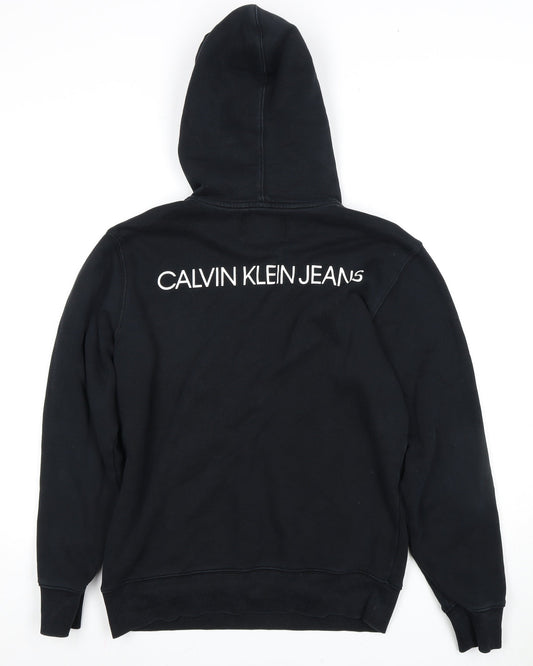 Calvin Klein Unisex Black Hoodie XS Art Logo