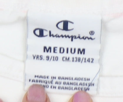 Champion Girls White Sleeveless Logo T-Shirt 9-10 Years