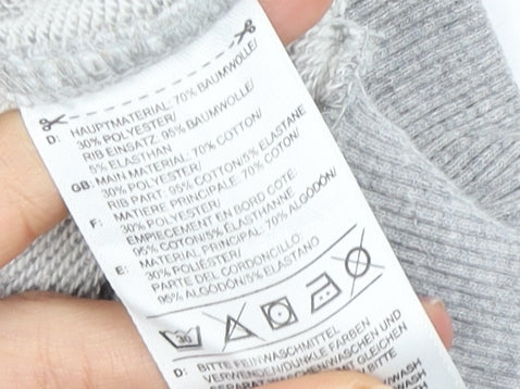 Adidas Women's Grey Logo Sweatshirt Size 6