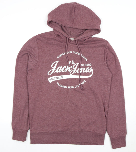 Jack & Jones Men's Purple Pullover Hoodie S