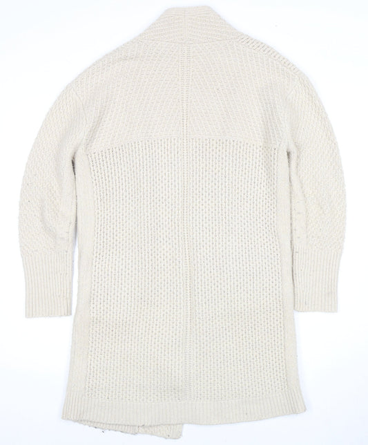 White Stuff Women's Ivory Cardigan Size S Knit Open