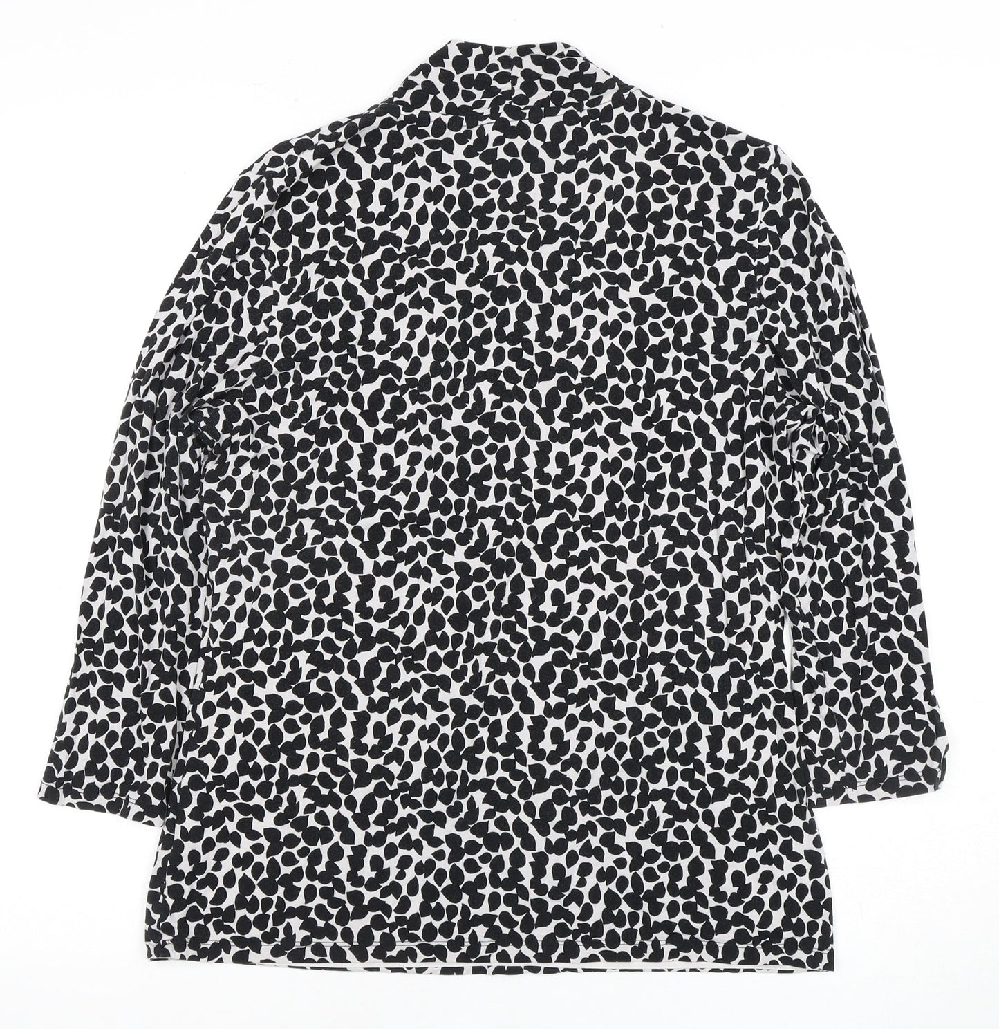 Hobbs Women's Black Animal Print Blouse Size 16