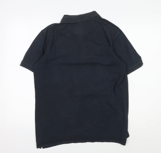 DKNY Men's Black Short Sleeve Polo Shirt M