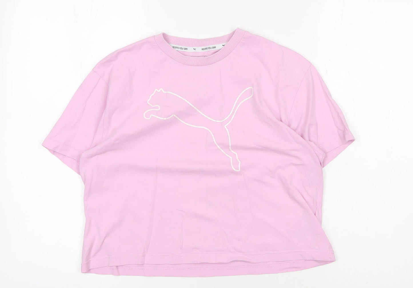 Puma Teens Pink XL T-Shirt, Relaxed Fit