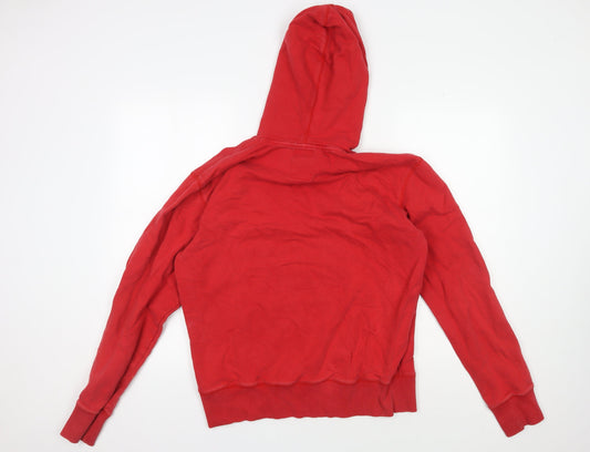 FILA Men's Red Hoodie M Pullover Graphic Logo