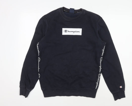 Champion Men's Black Pullover Sweatshirt, S, Lightweight