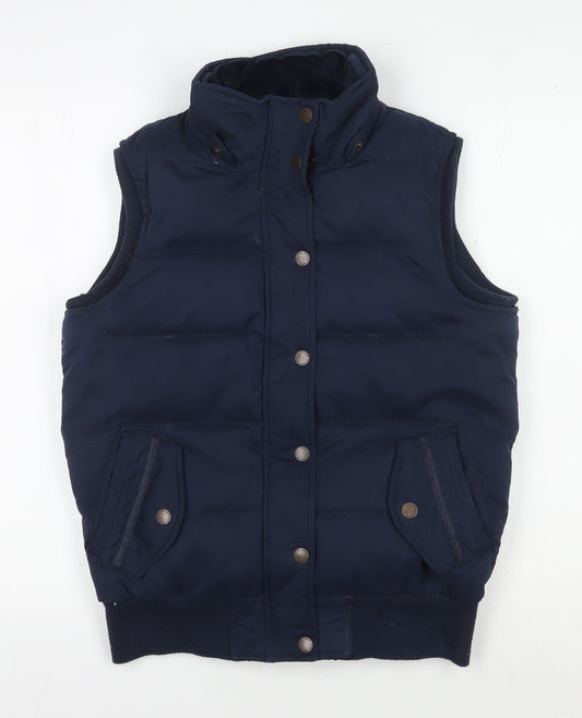 Fat Face Women's Blue Puffer Waistcoat Size 10