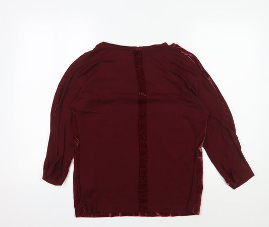 Womens UK Size 10 White Stuff Red Modal Blend Blouse