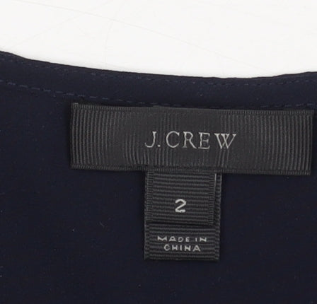 J.Crew Women's Blue Sleeveless Blouse Size 2