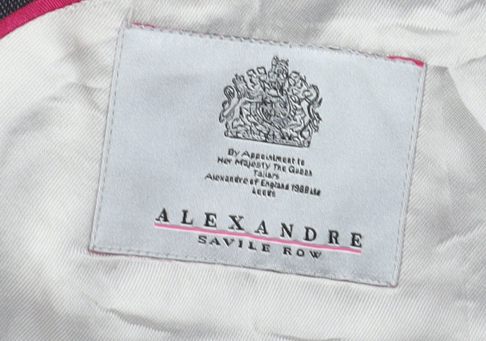Brand and care label for Alexandre Men's Grey Wool Suit Jacket 38R Regular Formal