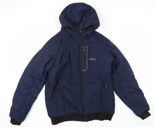 McKenzie Men's Blue Hooded Puffer Jacket Sz S