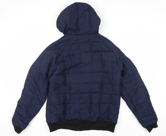 McKenzie Men's Blue Hooded Puffer Jacket Sz S