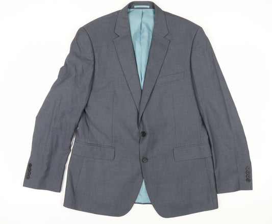 Moss Esq. Men's Grey Suit Jacket, Size 42, Regular Fit