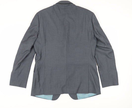 Moss Esq. Men's Grey Suit Jacket, Size 42, Regular Fit