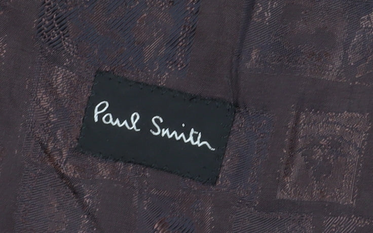 Paul Smith Men's Purple Checked Suit Jacket Size 40