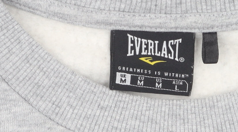 Everlast Men's Grey Pullover Logo Sweatshirt M