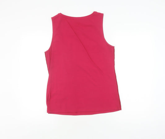 Womens UK Size 12 Laura Ashley Red Polyester Tank