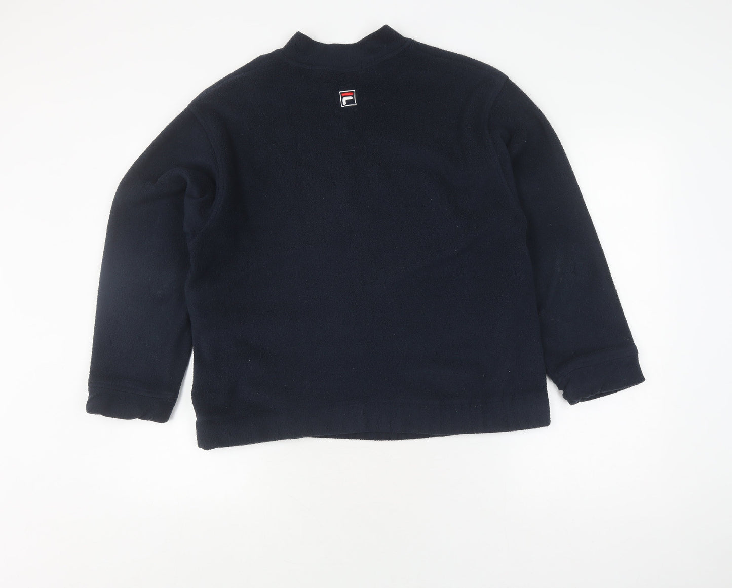 FILA Black V-Neck Pullover Sweatshirt Unisex Size S