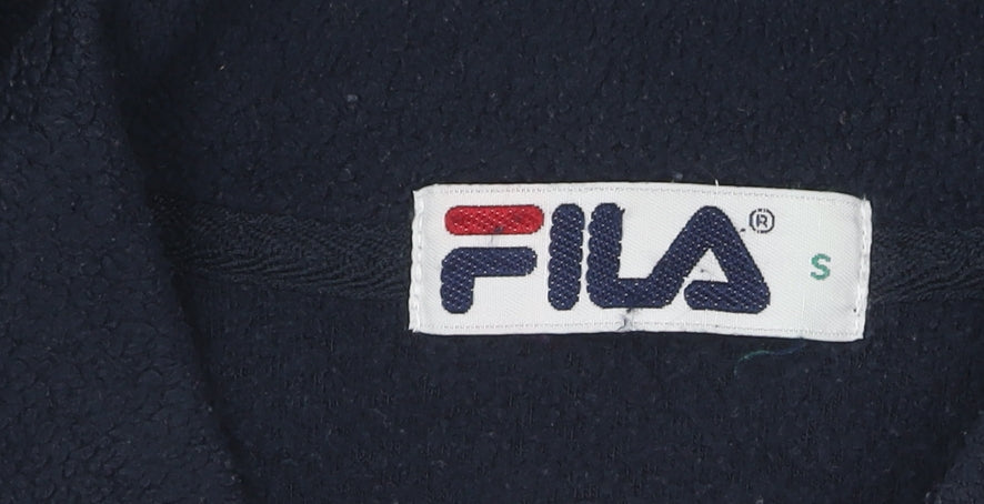 FILA Black V-Neck Pullover Sweatshirt Unisex Size S