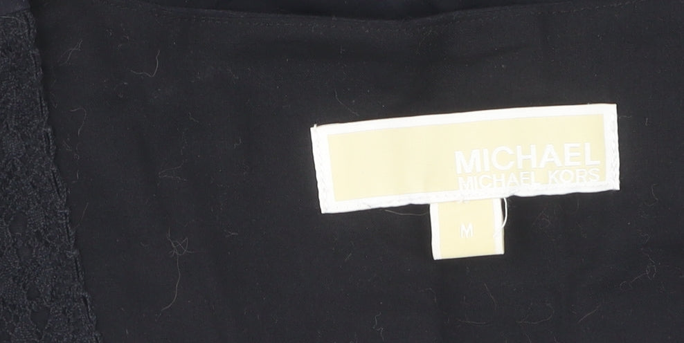 Michael Kors Women Black Short A-Line Dress M