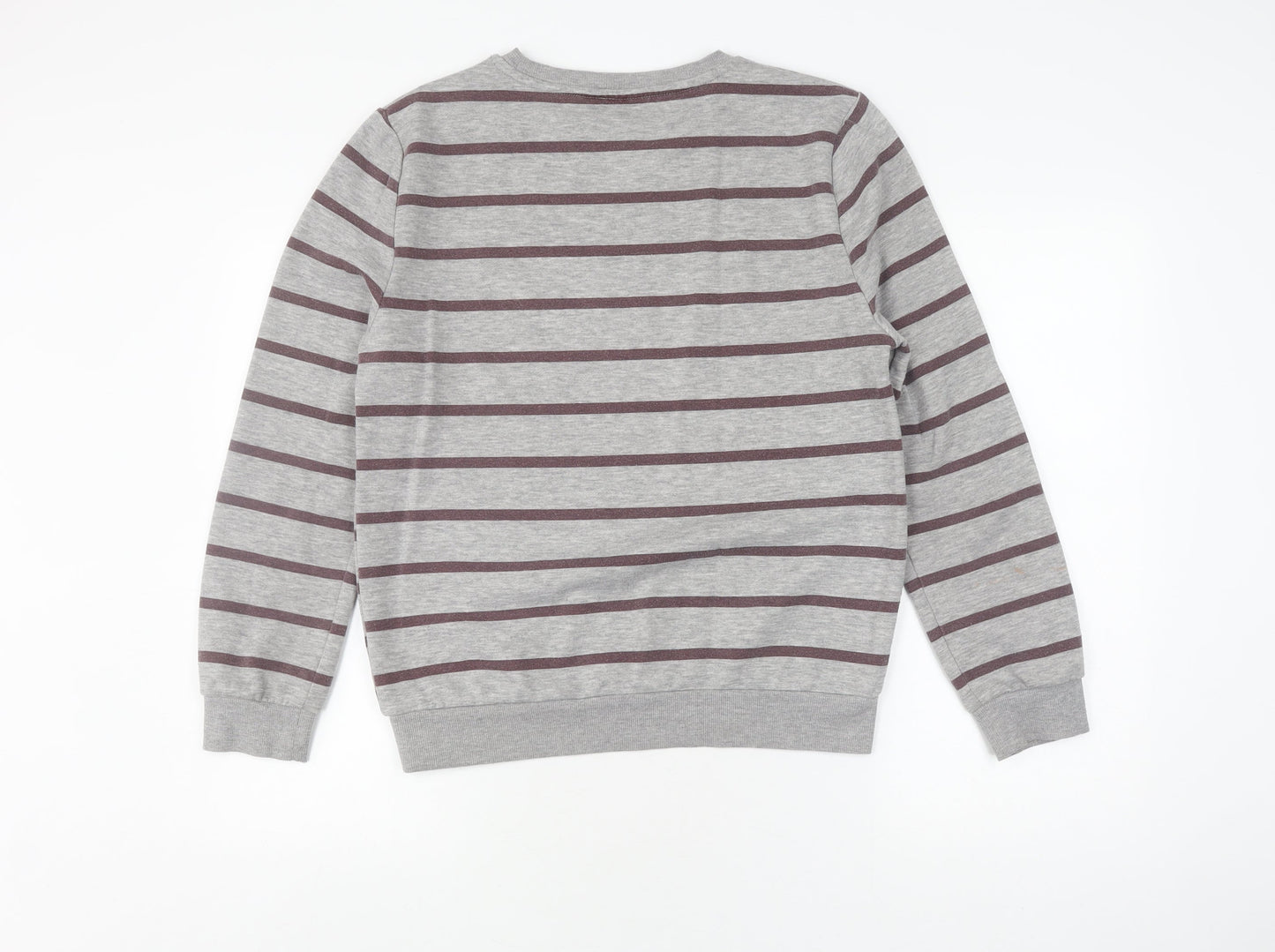 Harry Potter Unisex Grey Striped Pullover Sweatshirt