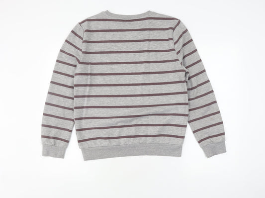 Harry Potter Unisex Grey Striped Pullover Sweatshirt