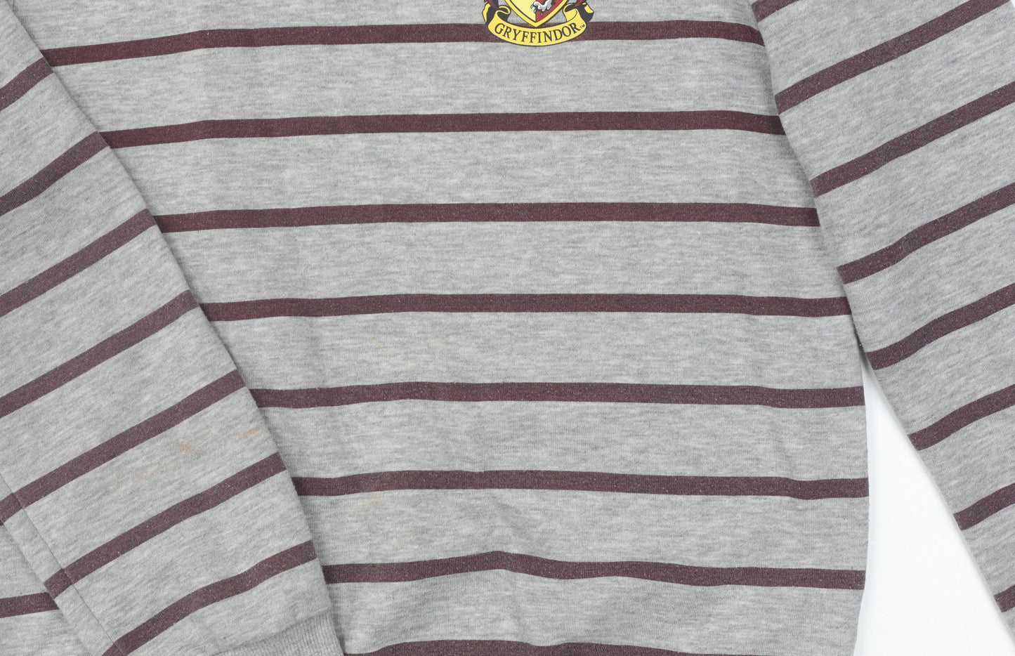 Harry Potter Unisex Grey Striped Pullover Sweatshirt