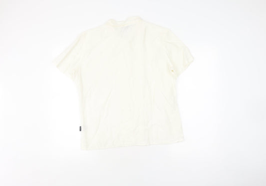 White Stuff Women’s White Linen Button-Up Blouse Size 4