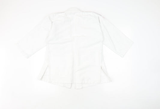 Adidas Boys White Track Jacket 11 Years Cotton Blend