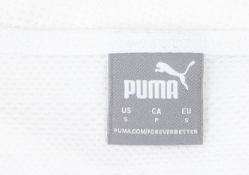 Additional view of Puma Women's White Tank Top, size S, - Athletic Fit, Gym Ready