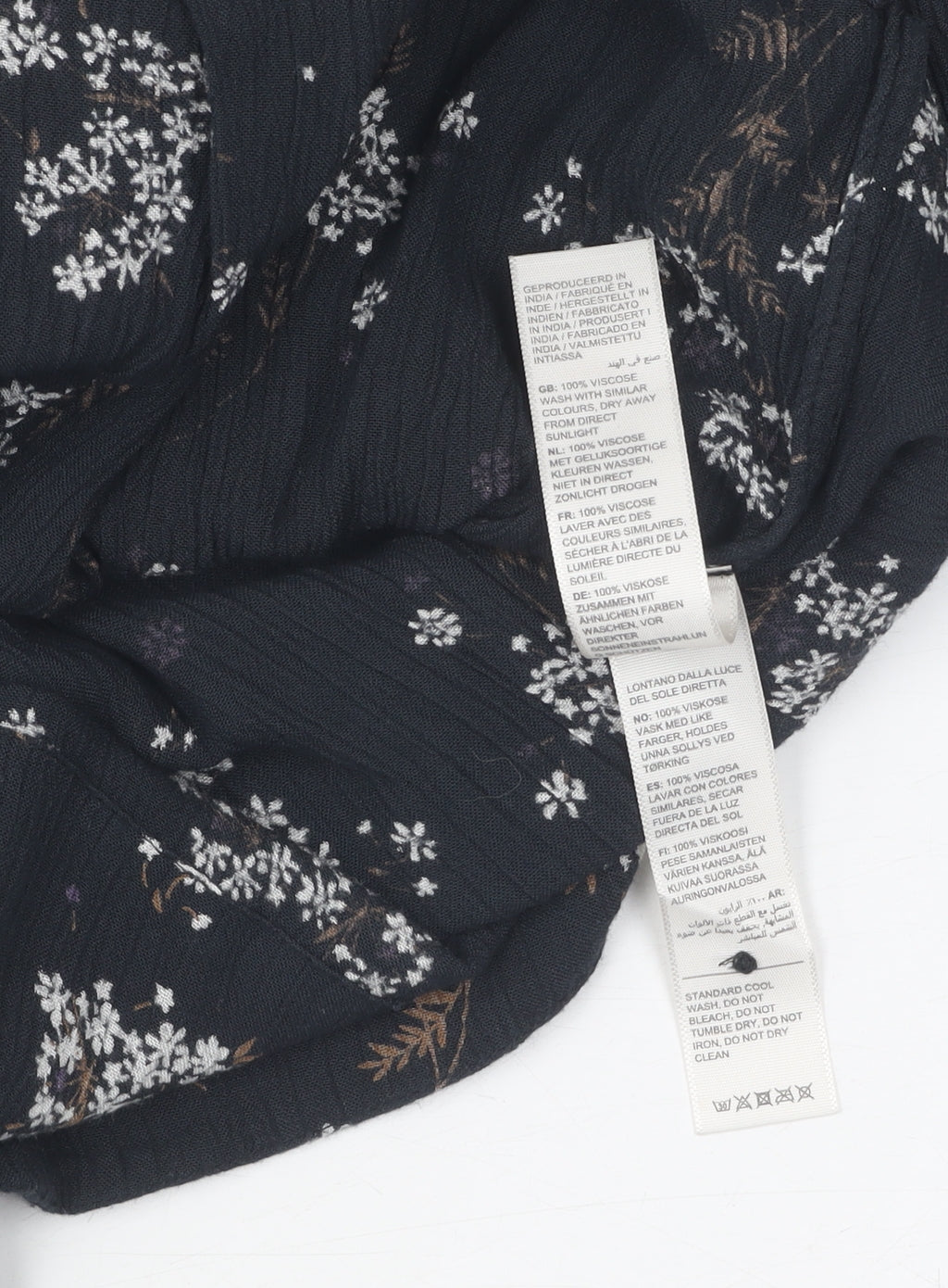 Fat Face Women's Black Floral V-Neck Blouse UK 6