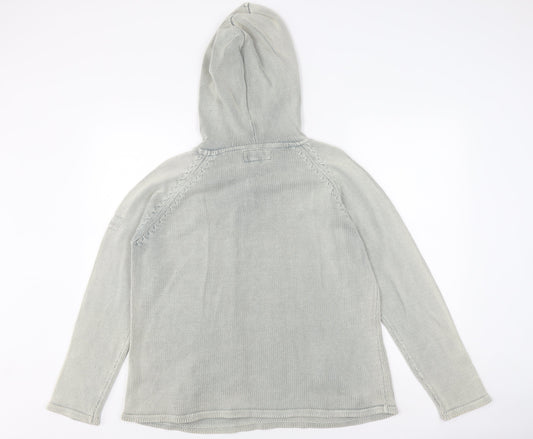 Weird Fish Unisex Grey Cotton Hoodie, Size Unknown