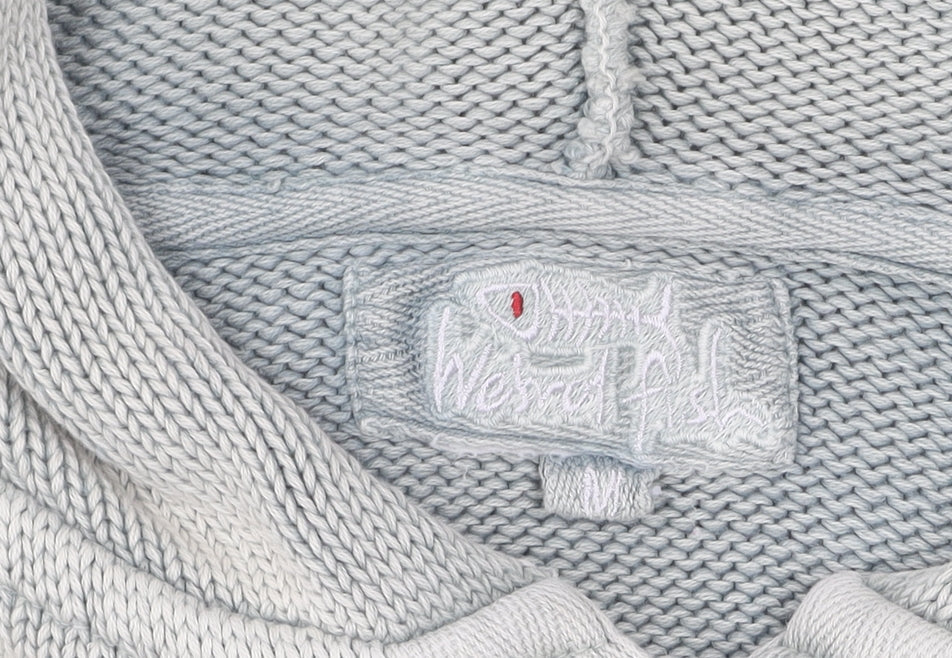 Weird Fish Unisex Grey Cotton Hoodie, Size Unknown