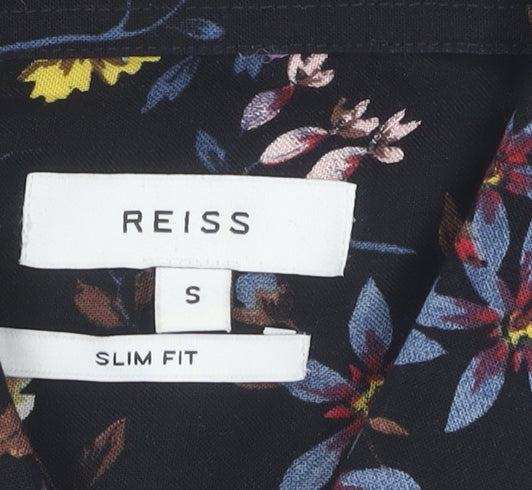 Reiss Black Floral Blouse for Women - Size S, Slim Fit