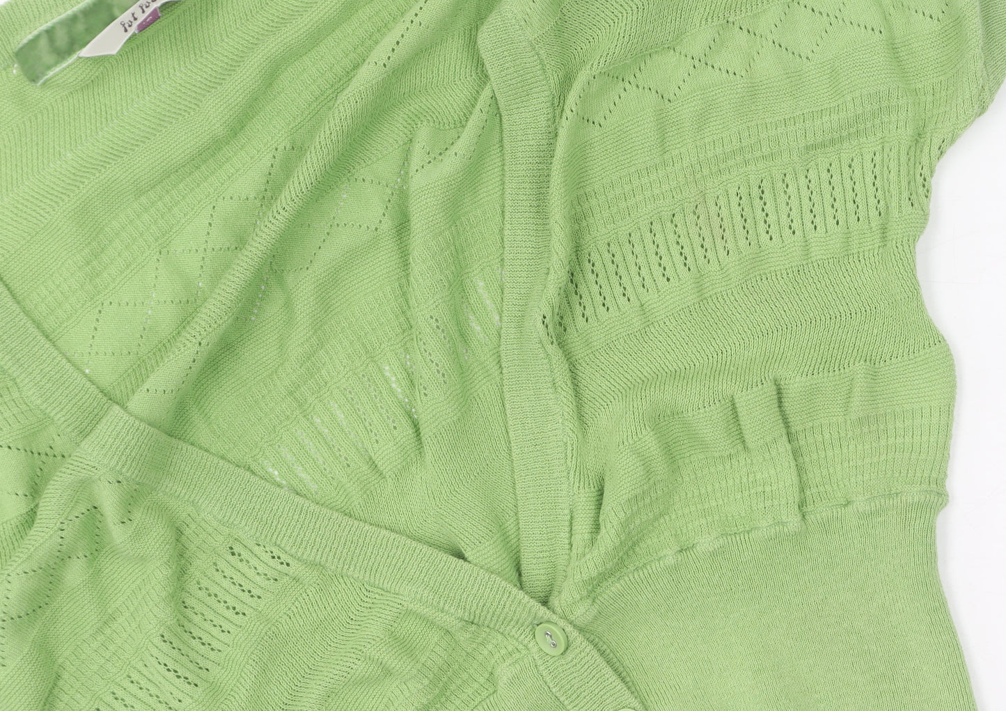 Fat Face Women's Green Cropped Knit Blouse Size 10