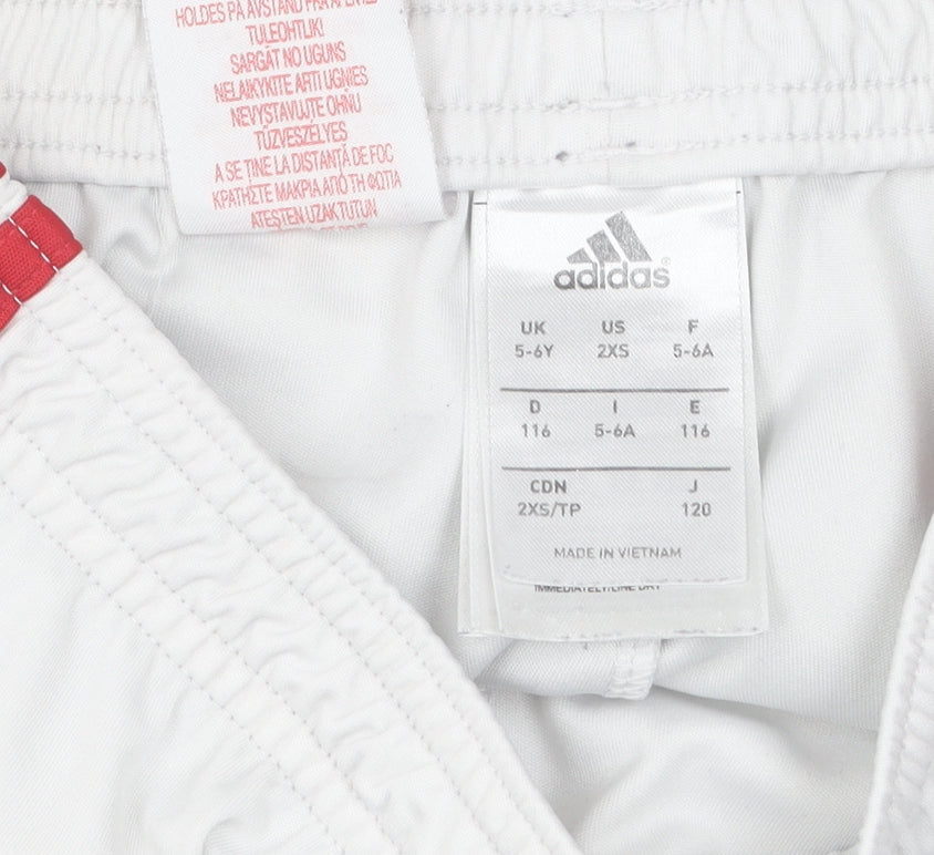 Additional view of Adidas boys’' white manchester united athletic shorts 5-6 years