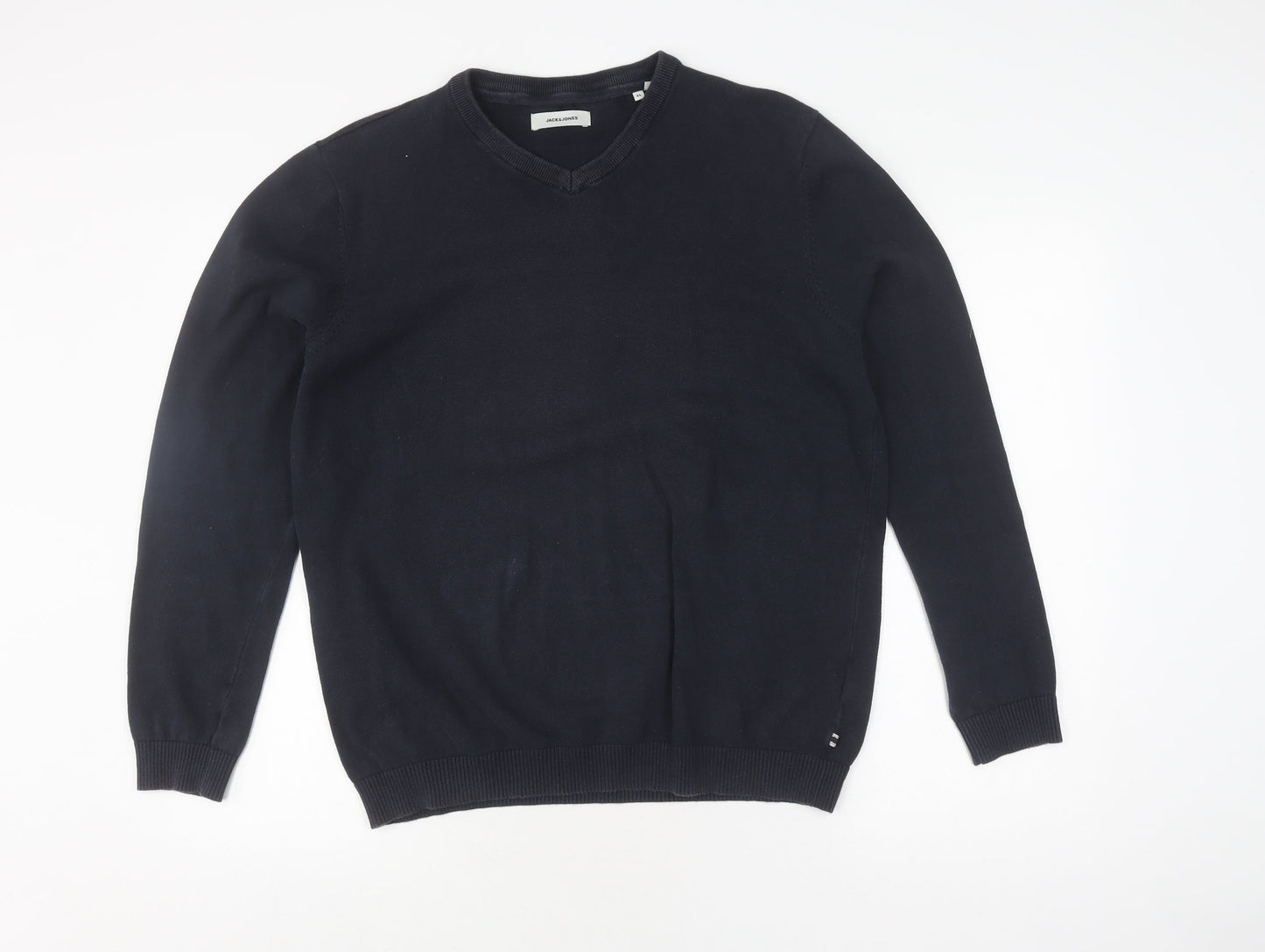 Jack & Jones Men's Black XL V-Neck Pullover Jumper