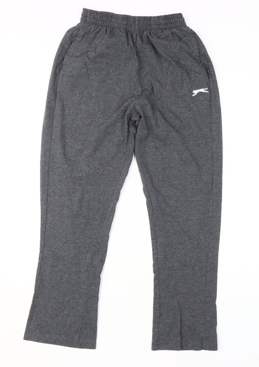 Slazenger Men's Grey Sweatpants Size S - Regular Fit Elastic Waist