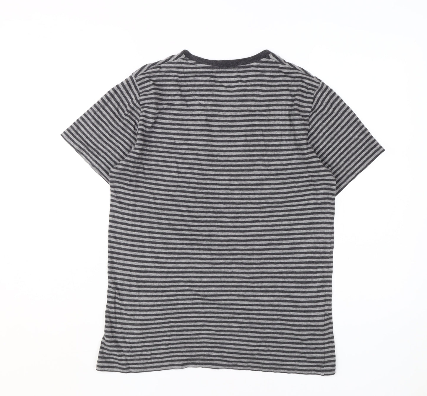 Fred Perry Men's S Striped T-Shirt Black Cotton
