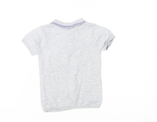 Disney Boys Grey Polo Shirt with Donald Duck Print, 3-4 Years