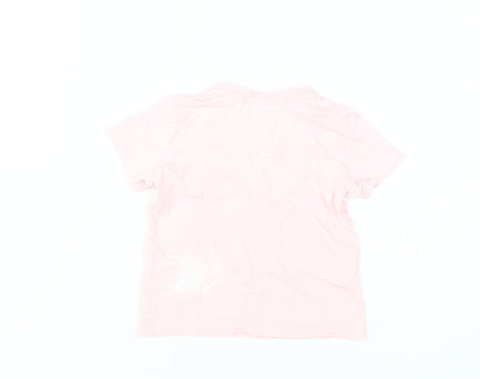 Juicy Couture Girls Pink Glitter Graphic Short Sleeve T-Shirt 2T