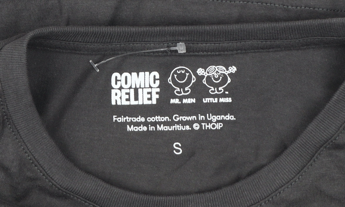 Comic Relief Black T-Shirt S Unisex Adults Mr. Greedy